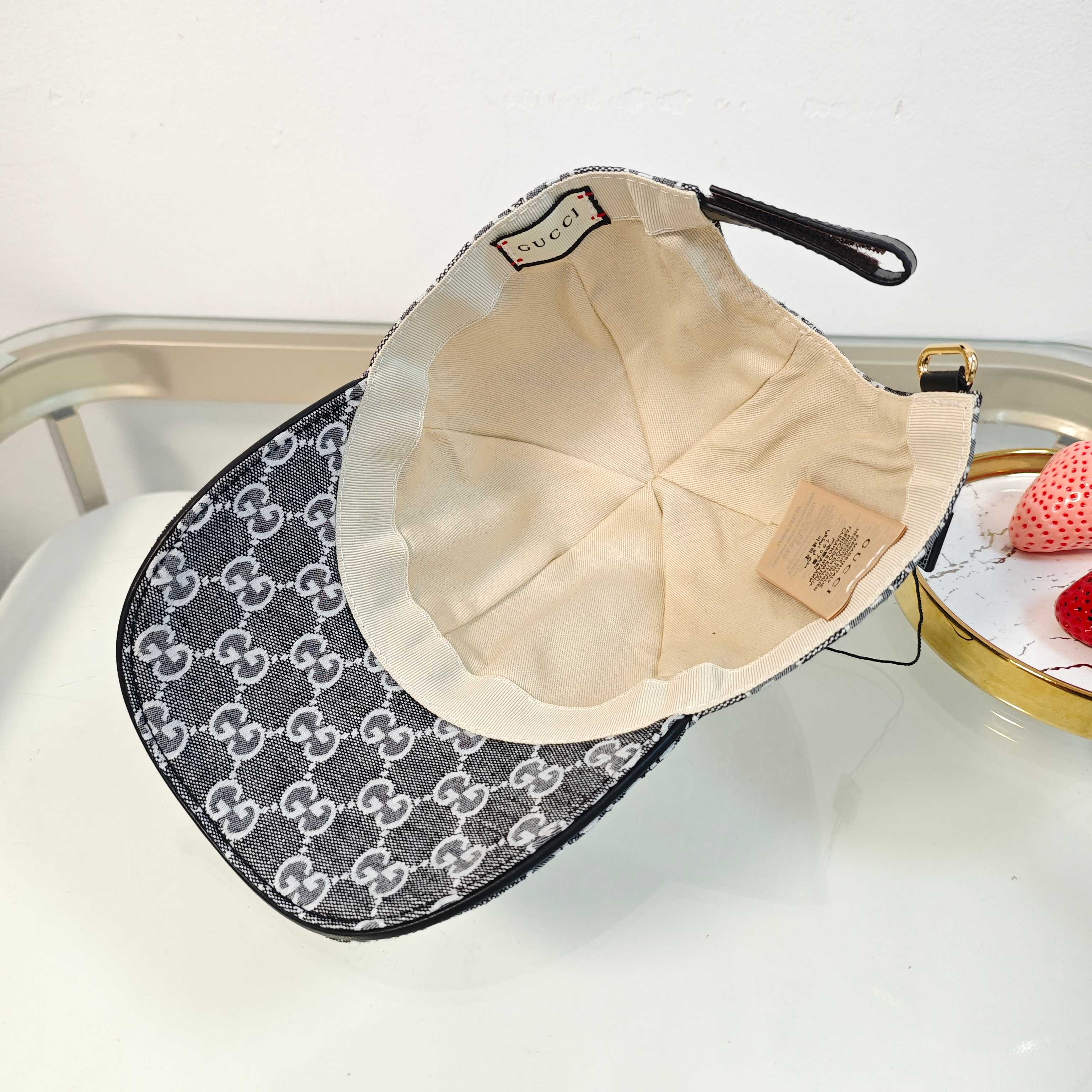 Gucci Denim GG Monogram Baseball Cap – Grey & White Edition