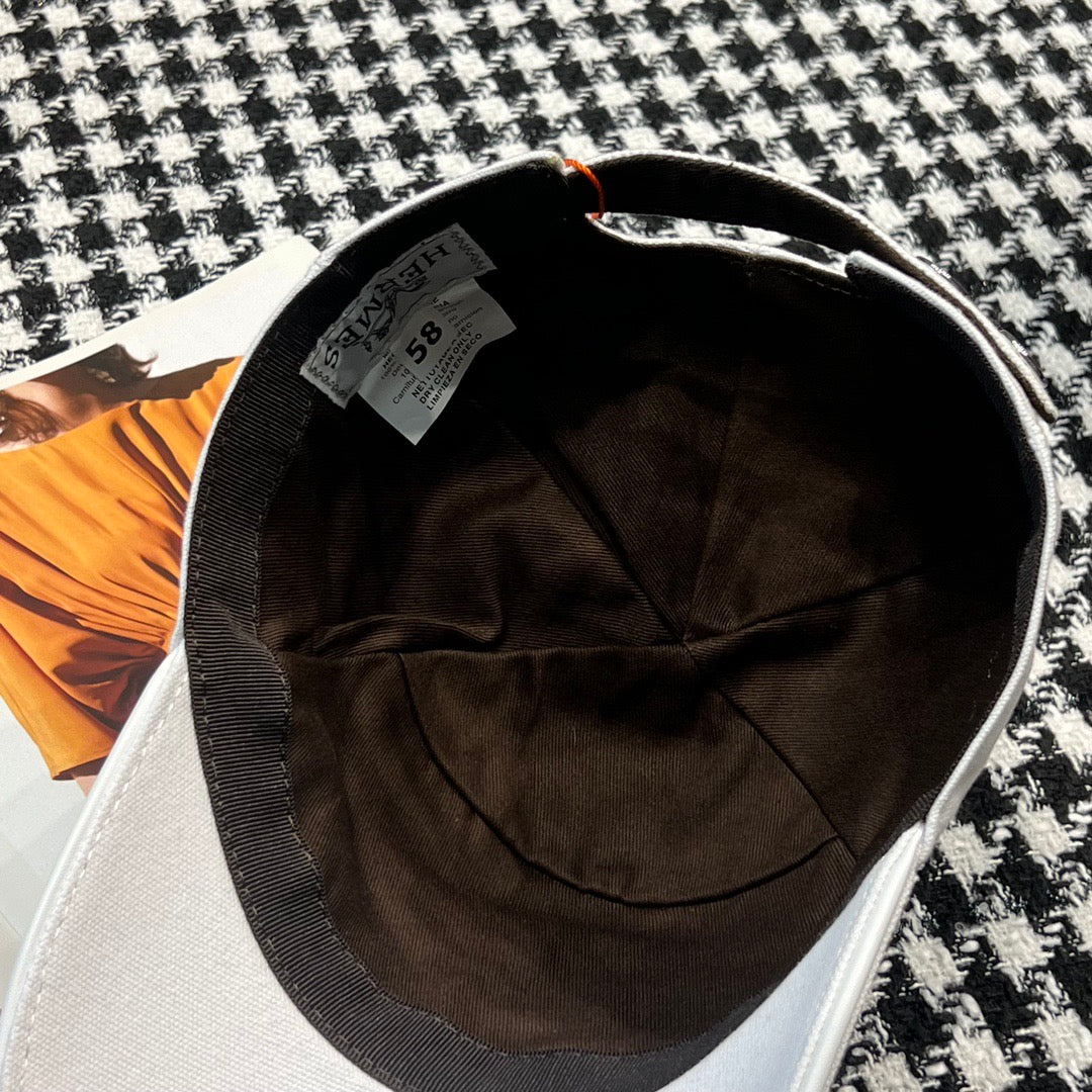 Hermès Nevada Street H Baseball Cap – White & Black