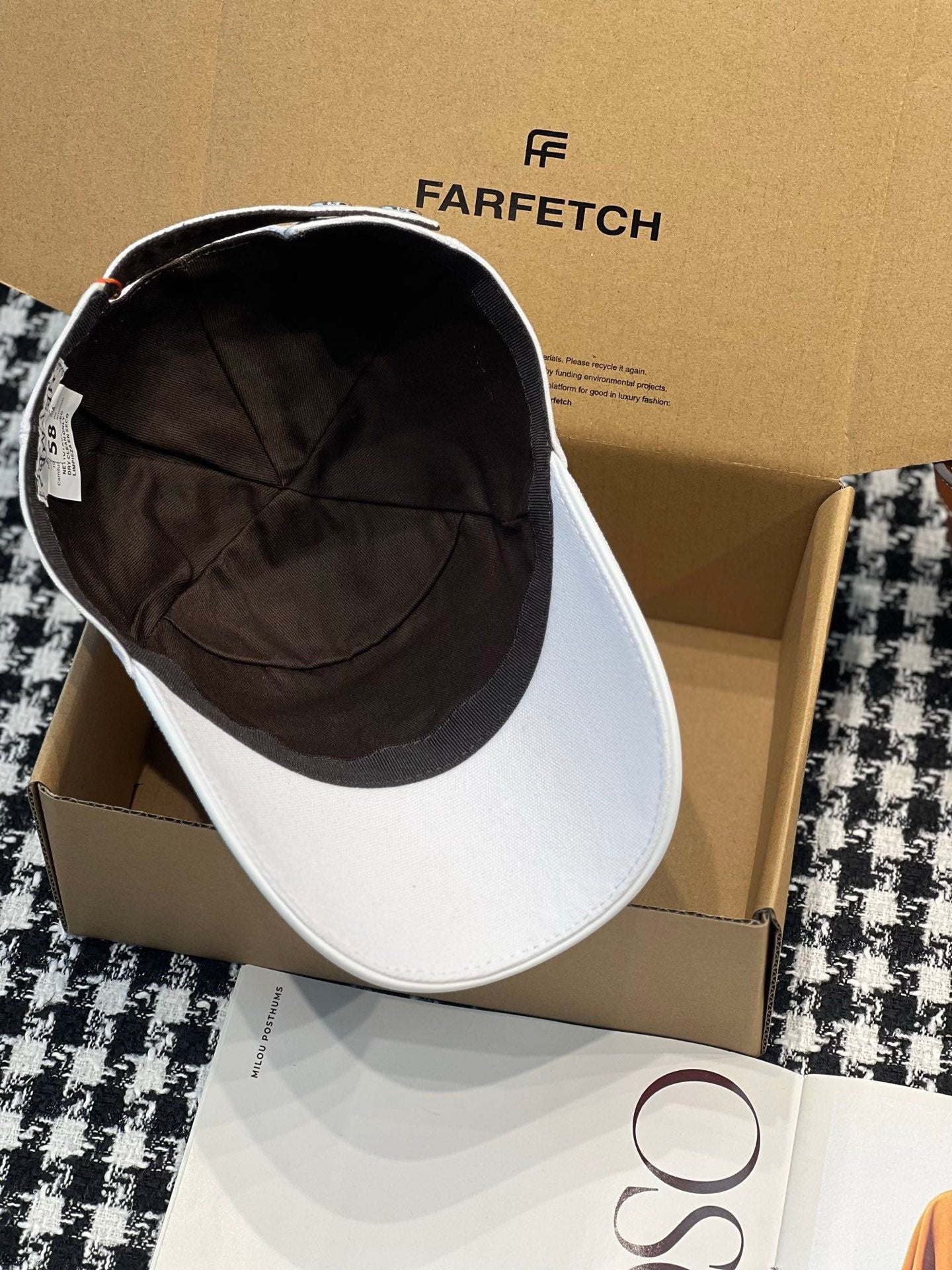 Hermès Nevada Street H Baseball Cap – White & Black