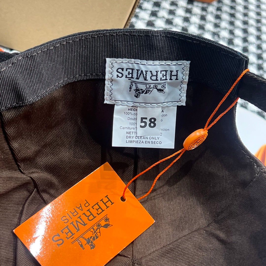 Hermès Nevada Street H Baseball Cap – Black & Orange Edition
