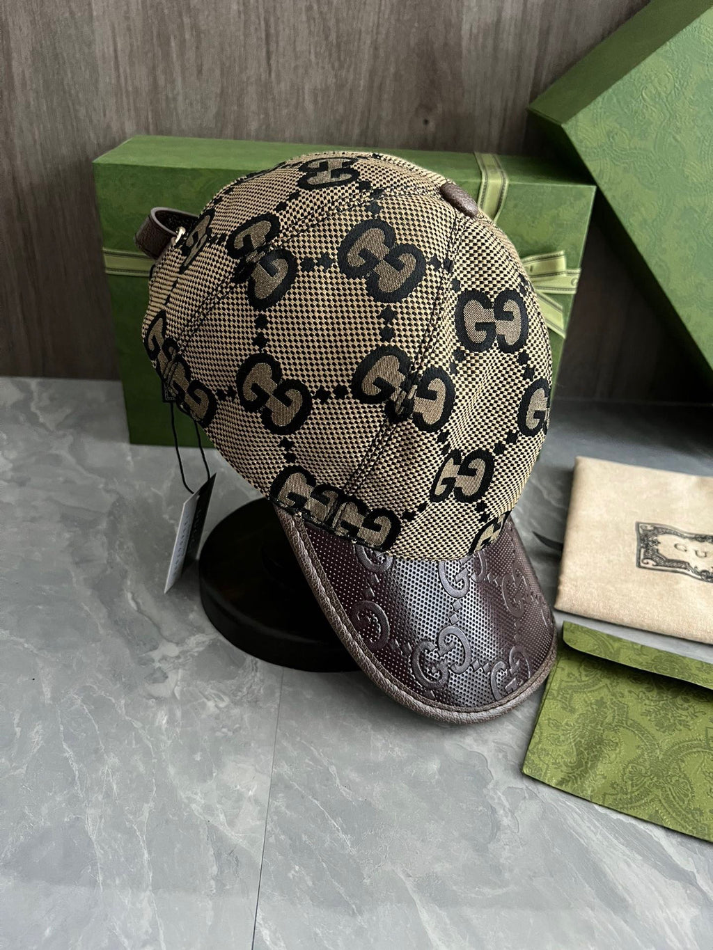 Celine Triomphe Baseball Cap in Cotton – Chalk & Black