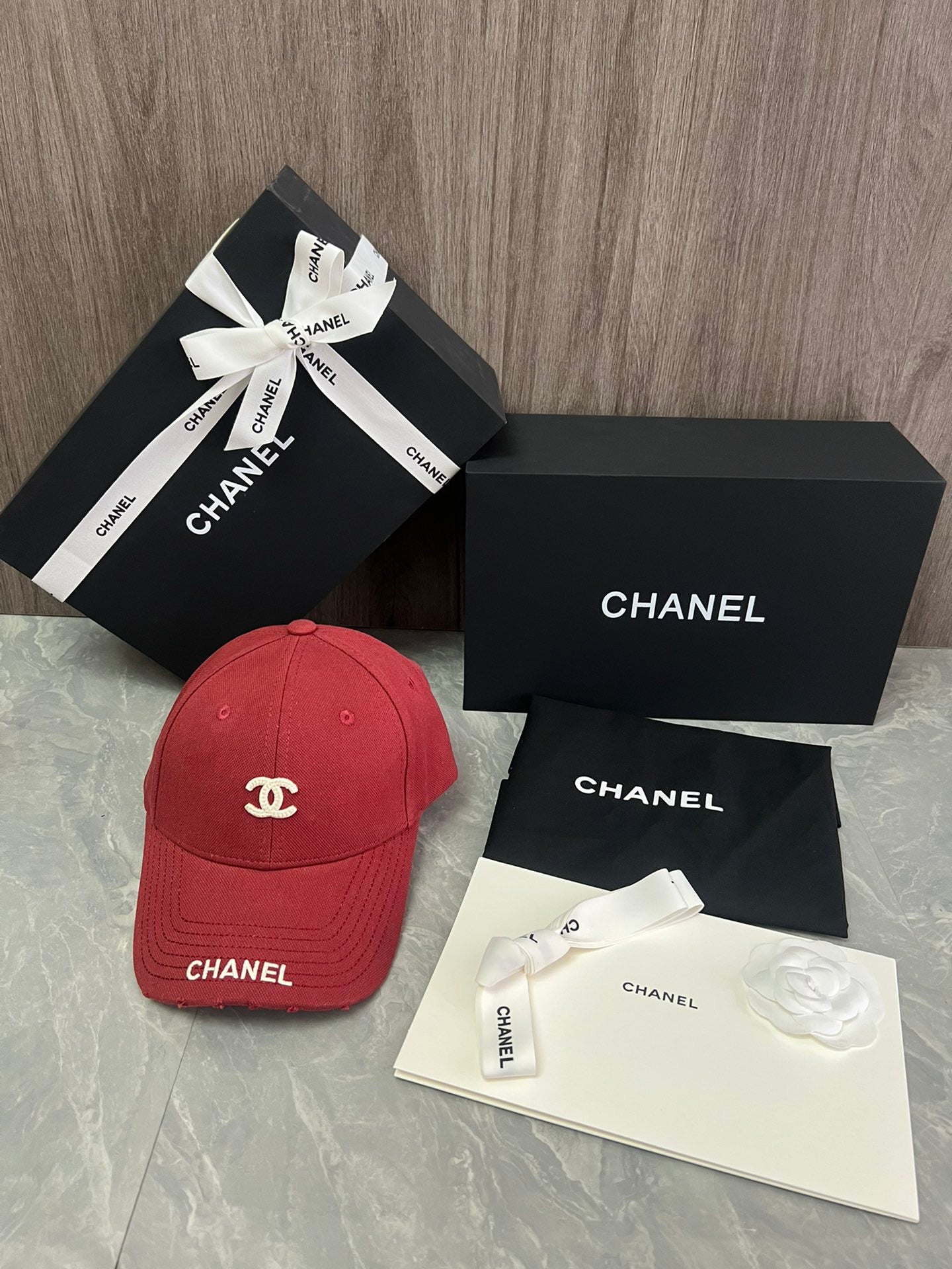 Chanel Cotton Canvas Baseball Cap – Burgundy Edition