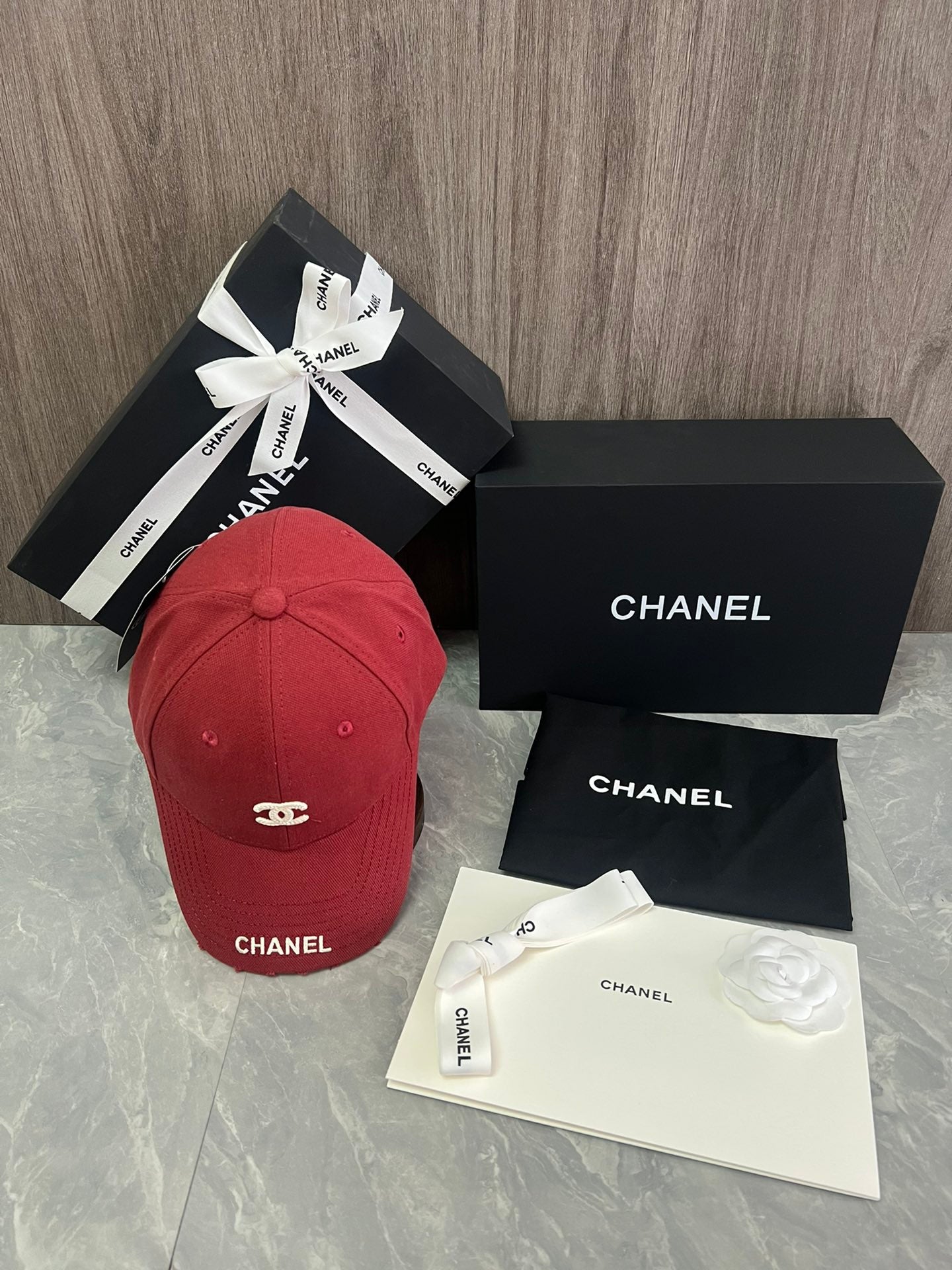 Chanel Cotton Canvas Baseball Cap – Burgundy Edition