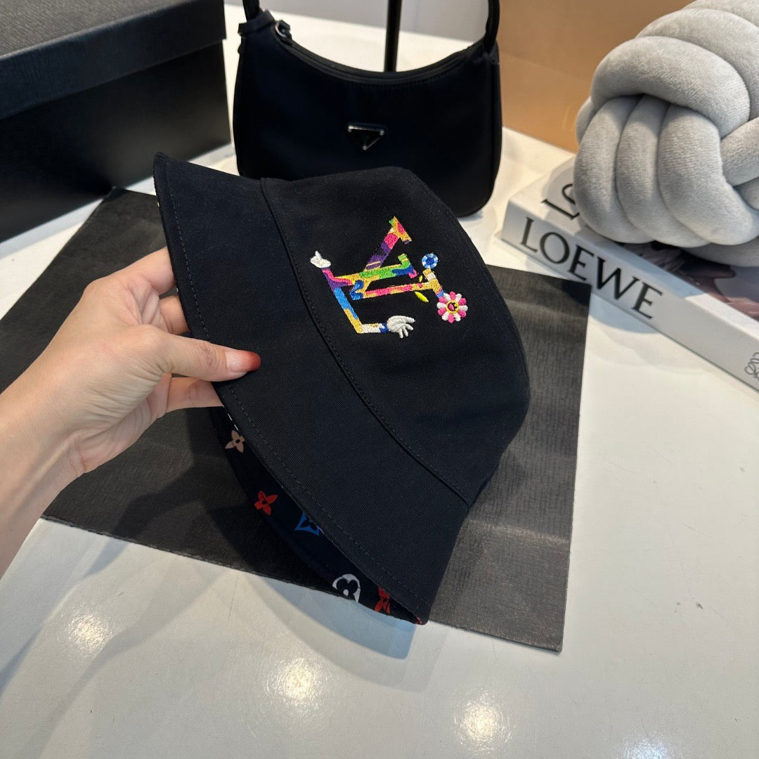 Louis Vuitton Multicolor Script Bucket Hat – Black Edition