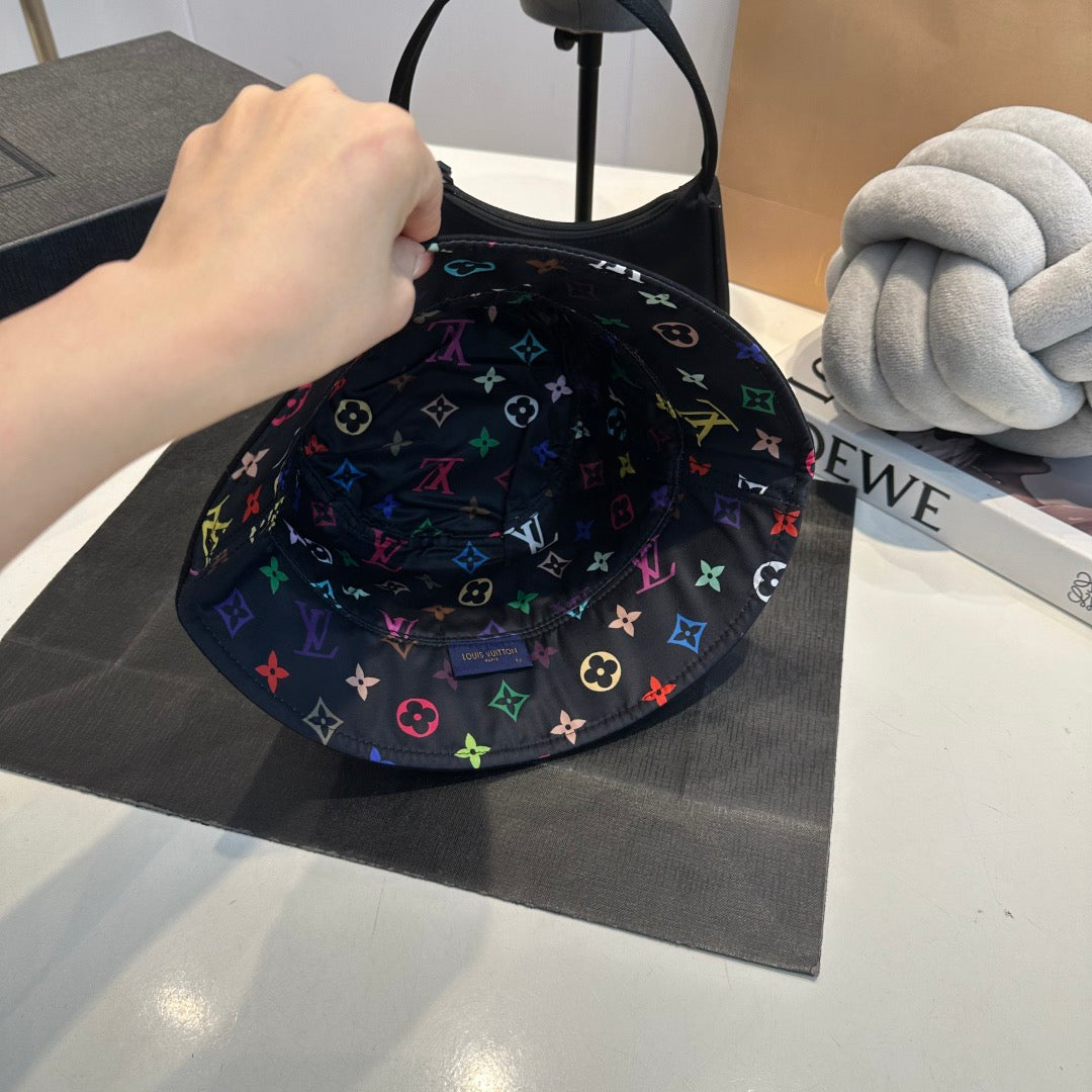 Louis Vuitton Multicolor Script Bucket Hat – Black Edition