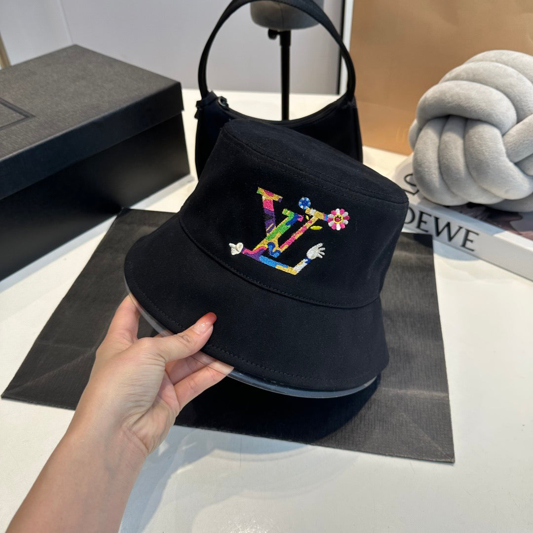 Louis Vuitton Multicolor Script Bucket Hat – Black Edition