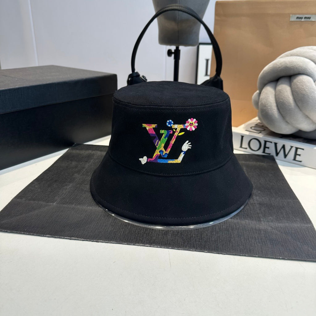 Louis Vuitton Multicolor Script Bucket Hat – Black Edition