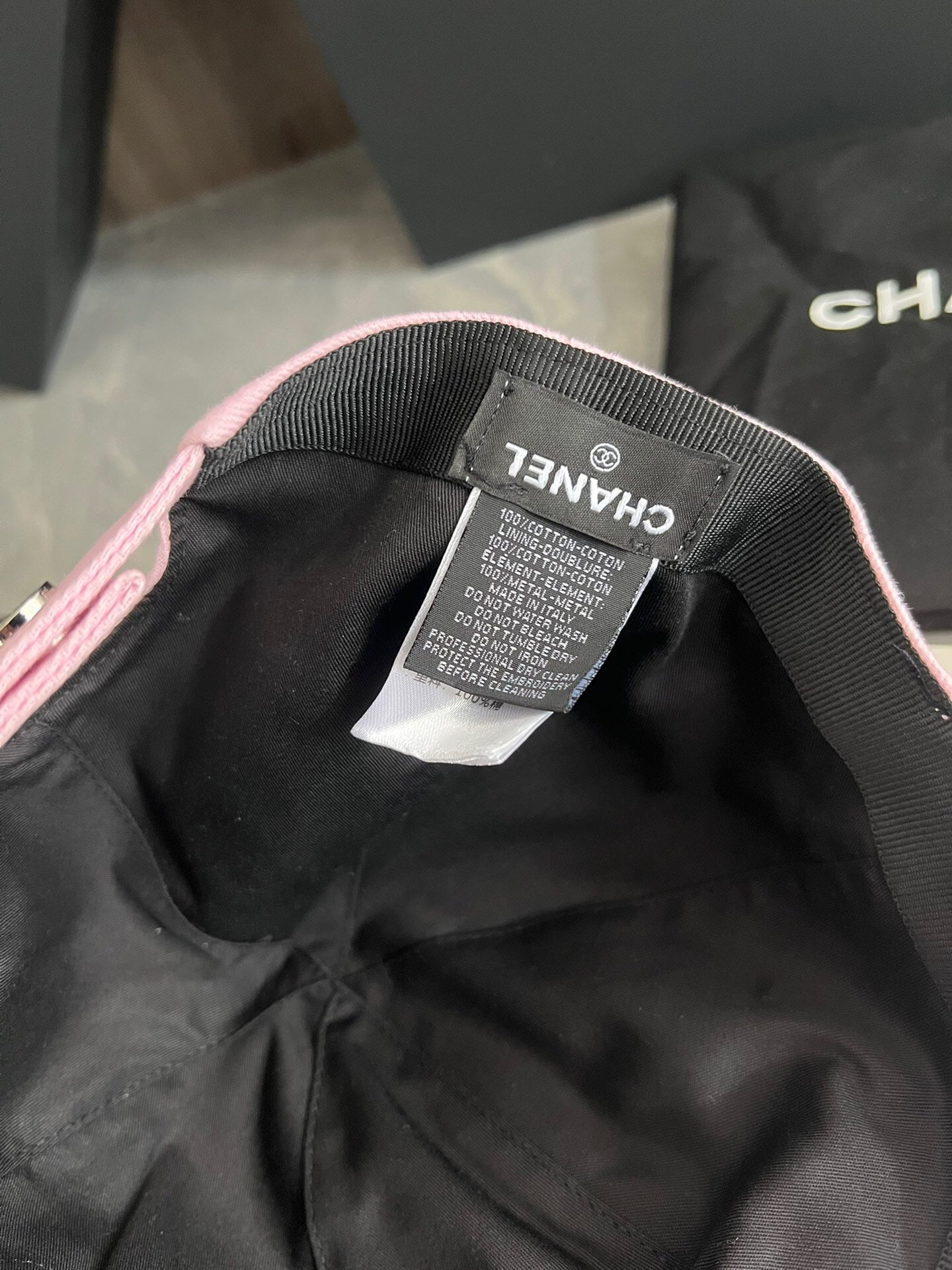Chanel CC Strass Logo Baseball Cap – Candy Pink
