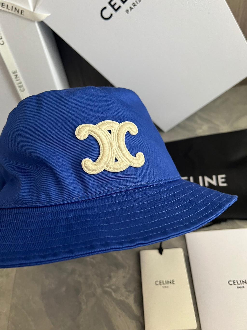 Celine Bucket Hat Triomphe – Royal Blue
