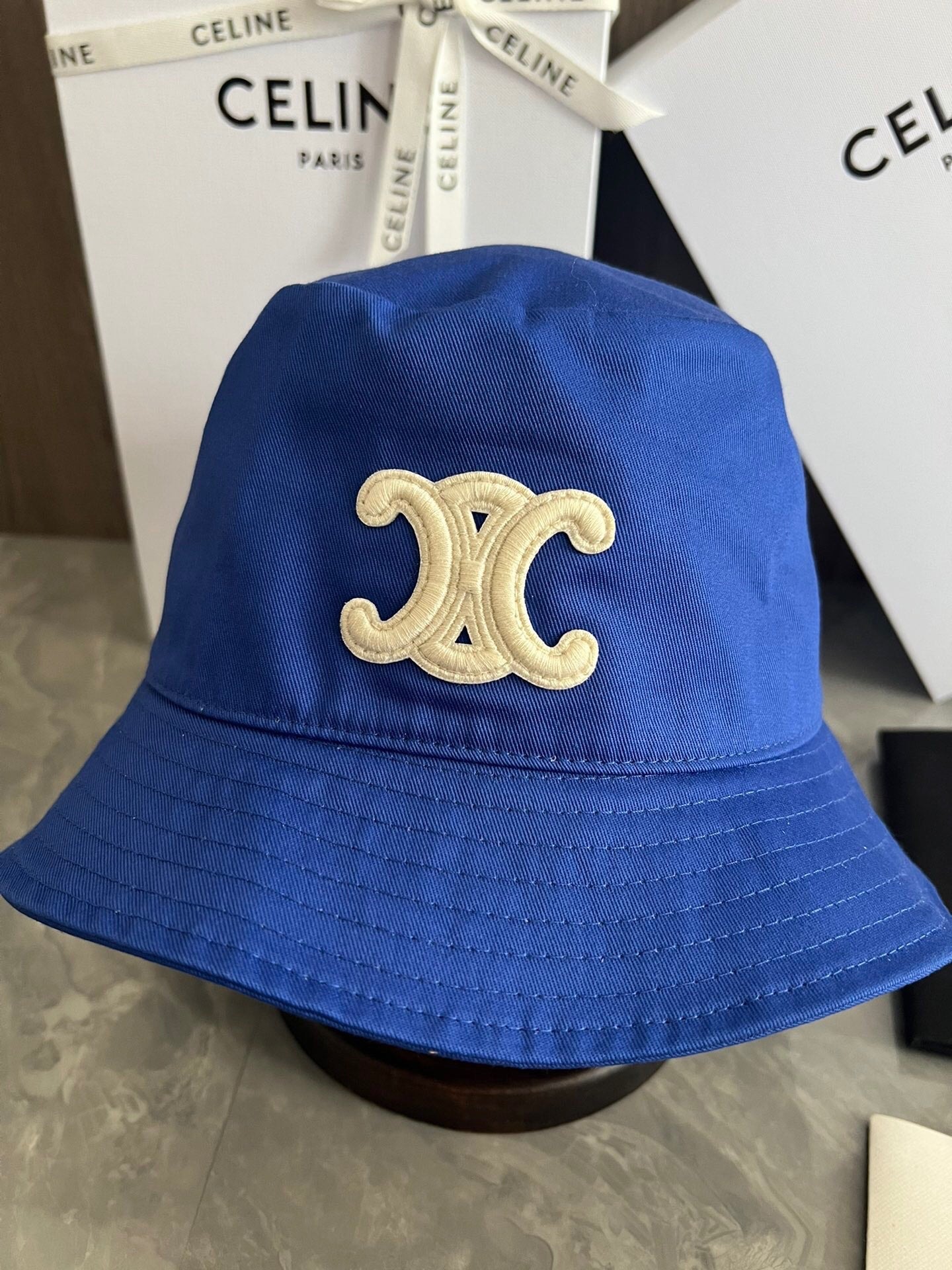 Celine Bucket Hat Triomphe – Royal Blue