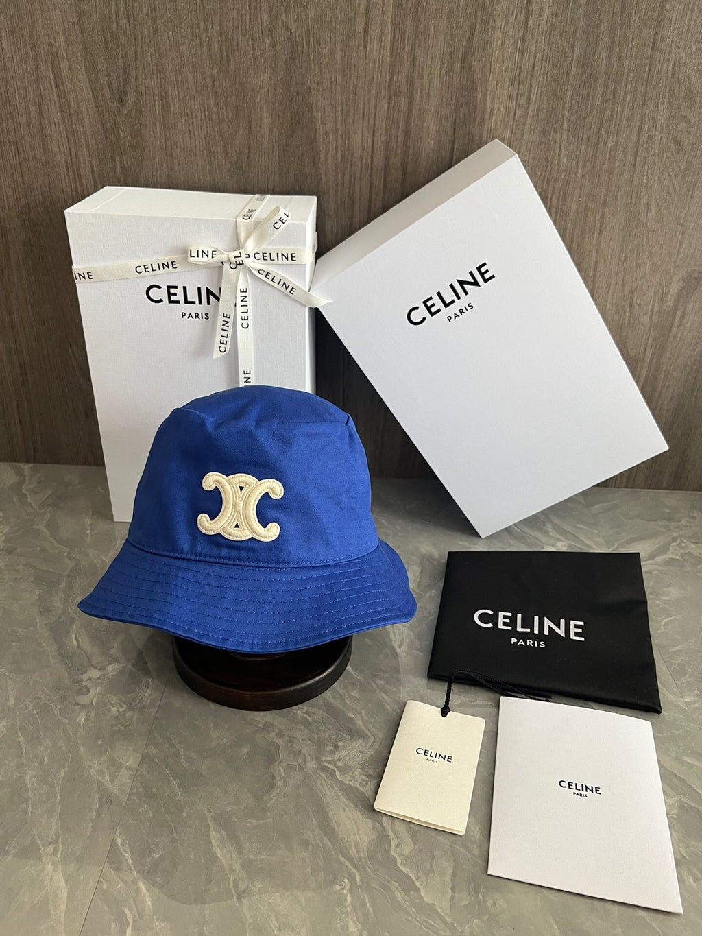 Celine Bucket Hat Triomphe – Royal Blue