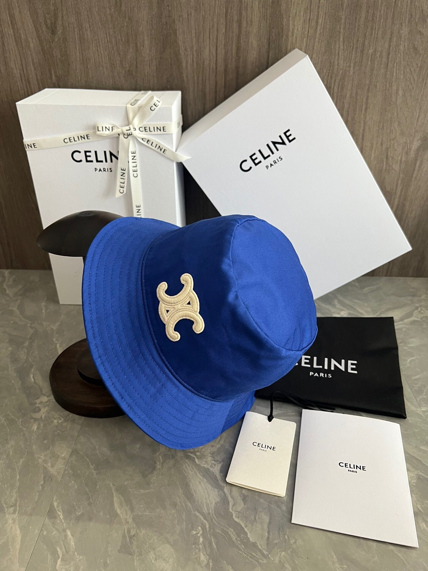 Celine Bucket Hat Triomphe – Royal Blue