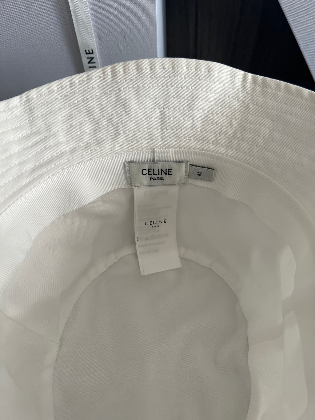 Celine Bucket Hat Triomphe in Cotton Gabardine